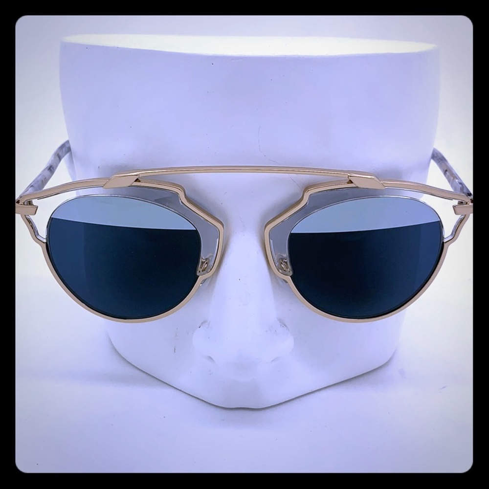 Christian Dior So Real 1TL/90 Gold Sunglasses